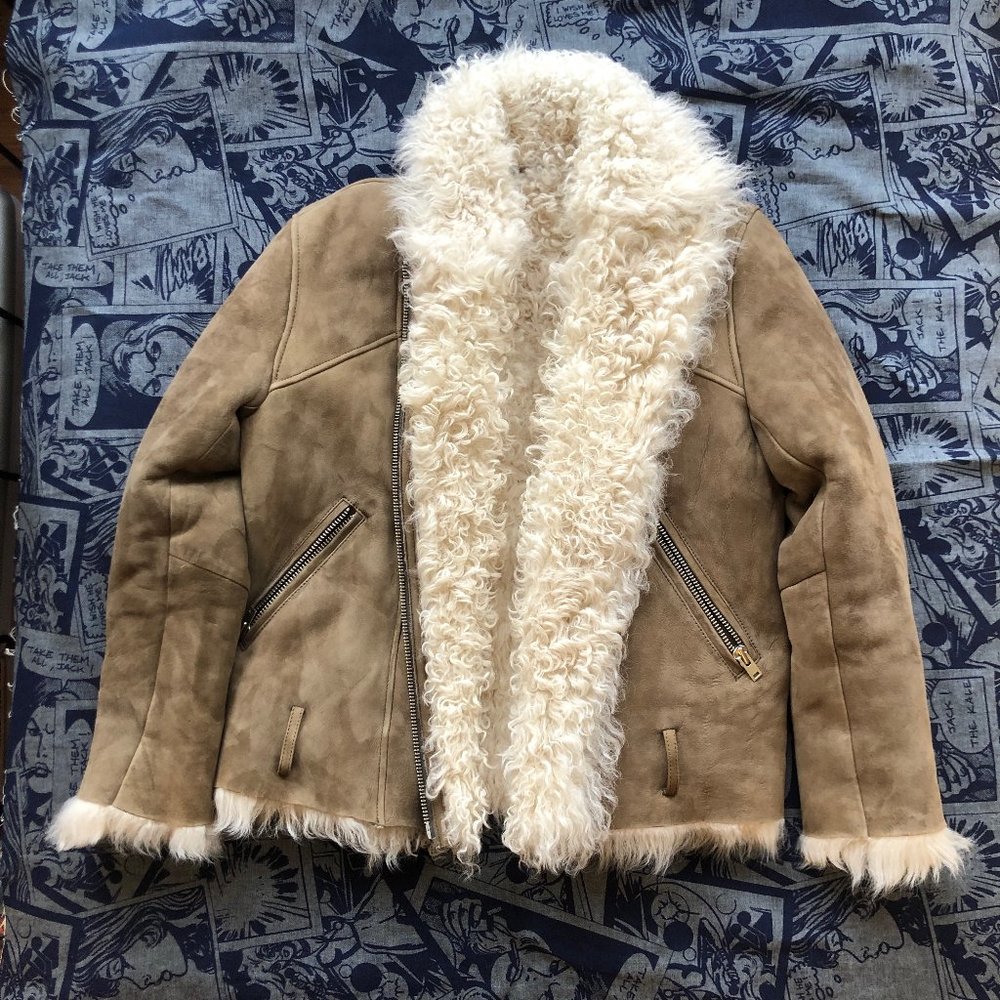 IRO Suede Shearling Paanta Jacket